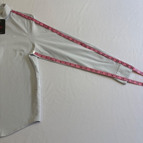 Levi’s The Classic Shirt, Button Up, Long Sleeves, White/Light Gray, Large NWT - Picture 11 of 16